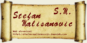 Stefan Mališanović vizit kartica